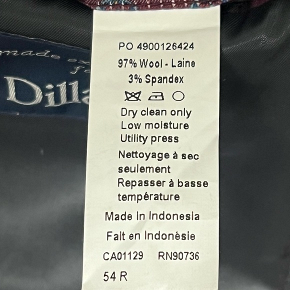 Ralph Ralph Lauren Blazer Jacket Mens 54R Plaid Wool Spandex Dark Gray 56” Chest - Picture 10 of 10